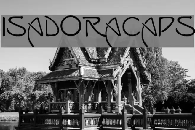 IsadoraCaps Шрифта examples