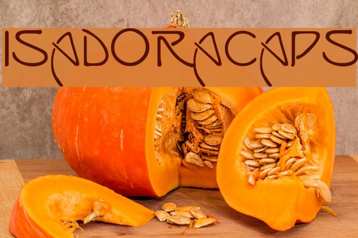 IsadoraCaps Шрифта examples