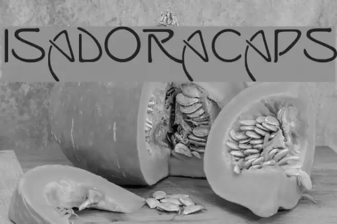 IsadoraCaps Шрифта examples