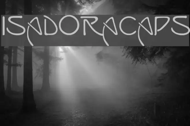 IsadoraCaps Шрифта examples
