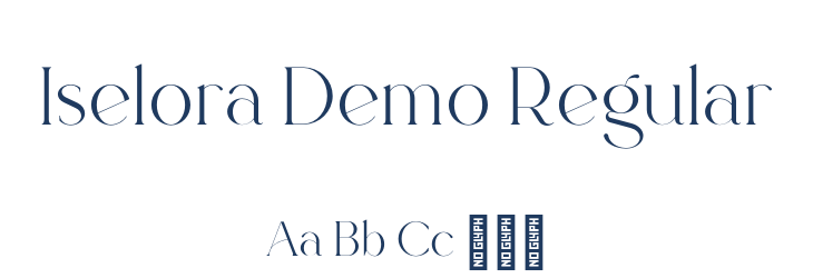 Iselora Demo Regular Font Preview