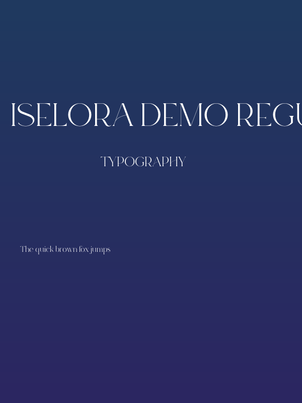 Iselora Demo Regular Poster