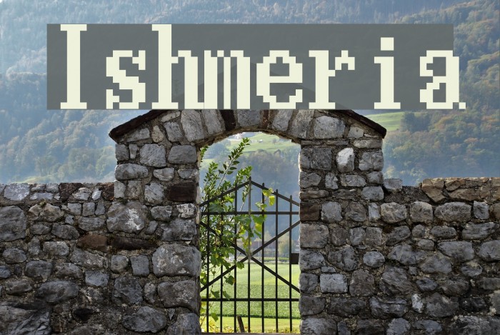 Ishmeria Font examples