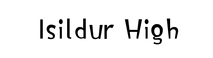 Isildur High फ़ॉन्ट