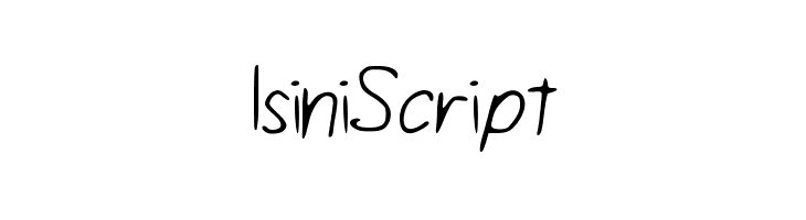 IsiniScript  Frei Schriftart Herunterladen