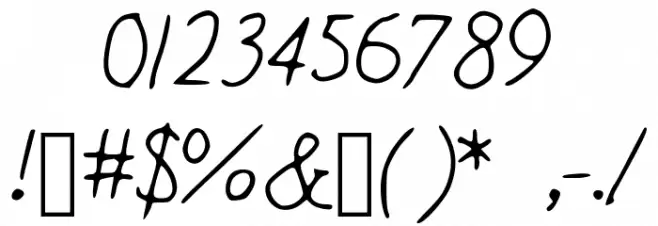 IsiniScript Font OTHER CHARS