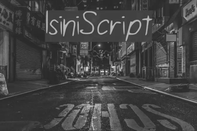 IsiniScript Font examples