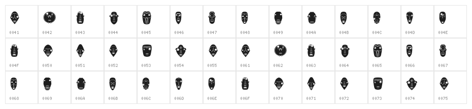 Isitolo Regular Character Map