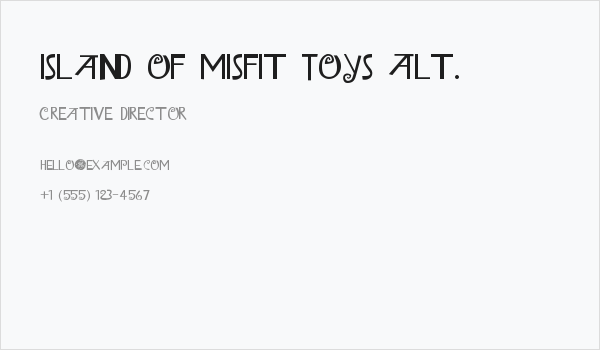Island of Misfit Toys Alt. Business Card