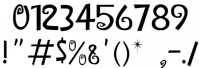 Island of Misfit Toys Font OTHER CHARS