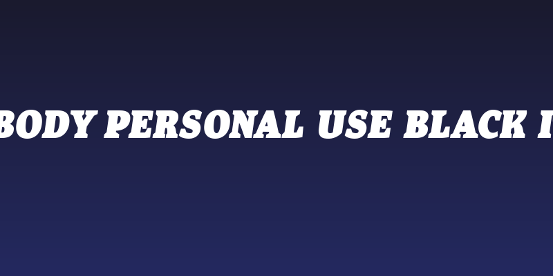Isle Body PERSONAL USE Black Italic Social Header