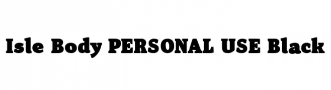 Isle Body PERSONAL USE Black  لخطوط تنزيل
