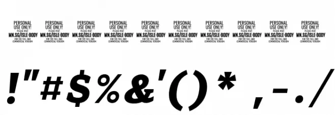 Isle Body PERSONAL USE Bold Italic Font OTHER CHARS