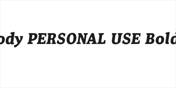 Isle Body PERSONAL USE Bold Italic Logo