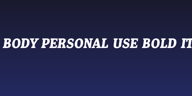 Isle Body PERSONAL USE Bold Italic Social Header