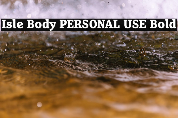 Isle Body PERSONAL USE Bold Example 3
