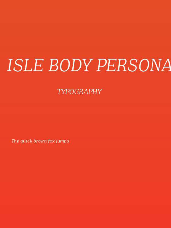 Isle Body PERSONAL USE Light Italic Poster