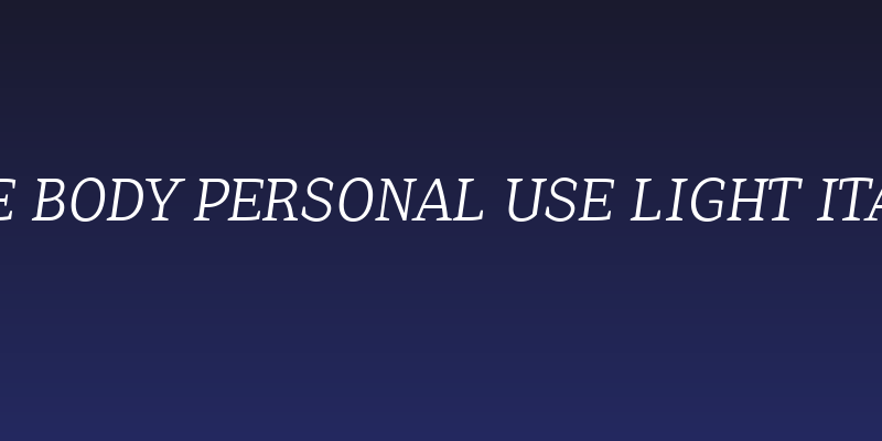 Isle Body PERSONAL USE Light Italic Social Header