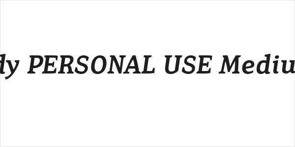 Isle Body PERSONAL USE Medium Italic Logo