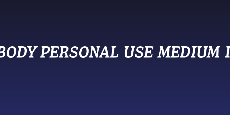 Isle Body PERSONAL USE Medium Italic Social Header