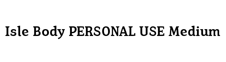 Isle Body PERSONAL USE Medium  Fuentes Gratis Descargar