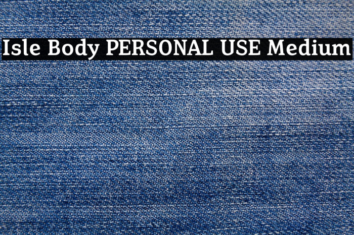 Isle Body PERSONAL USE Medium Example 2