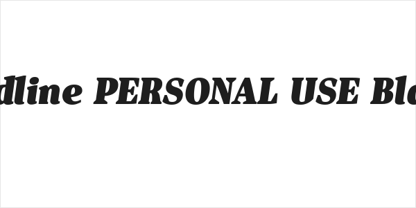 Isle Headline PERSONAL USE Black Italic Logo