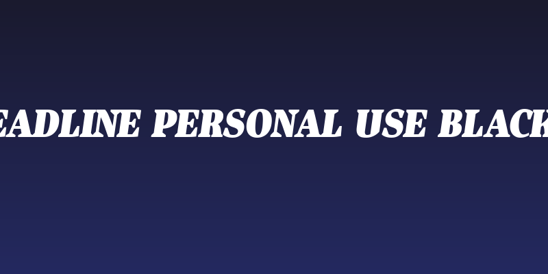 Isle Headline PERSONAL USE Black Italic Social Header