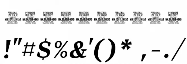 Isle Headline PERSONAL USE Bold Italic Font OTHER CHARS