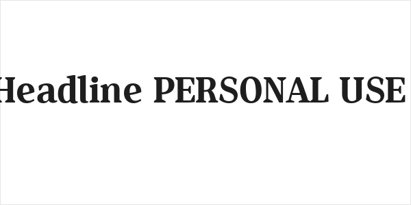 Isle Headline PERSONAL USE Bold Logo