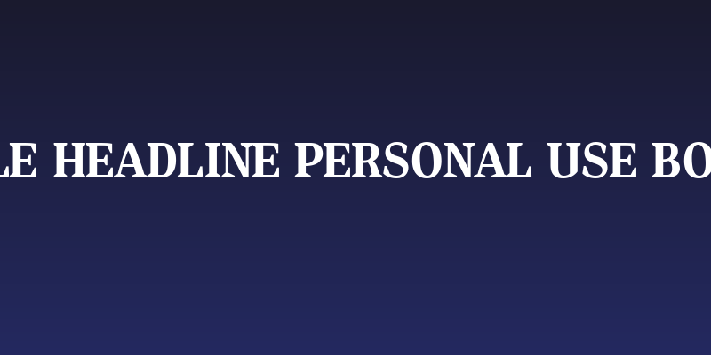 Isle Headline PERSONAL USE Bold Social Header