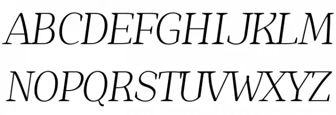 Isle Headline PERSONAL USE Light Italic 字体 大写