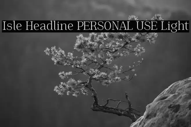 Isle Headline PERSONAL USE Light Font examples
