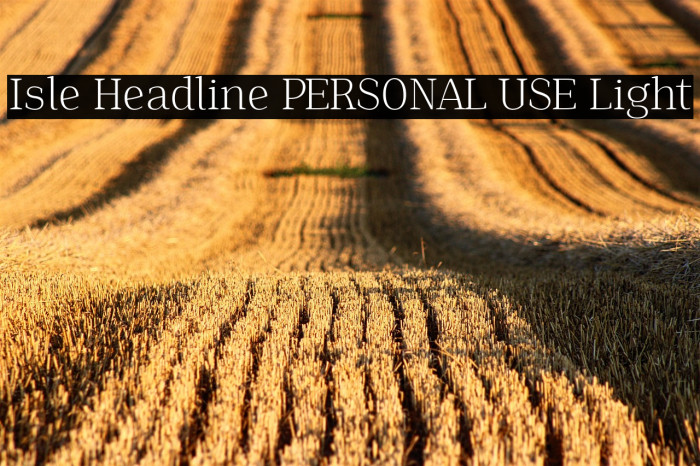 Isle Headline PERSONAL USE Light Example 2