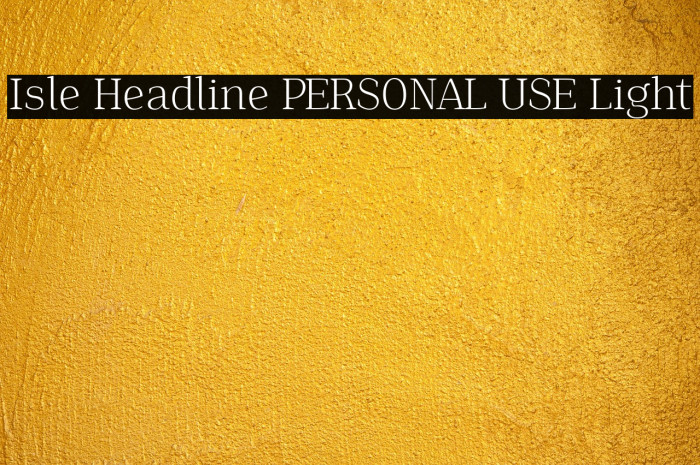 Isle Headline PERSONAL USE Light Example 3