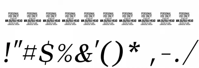 Isle Headline PERSONAL USE Medium Italic Font OTHER CHARS