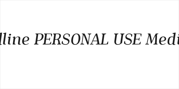 Isle Headline PERSONAL USE Medium Italic Logo