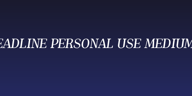 Isle Headline PERSONAL USE Medium Italic Social Header