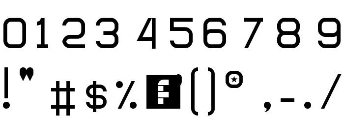 Isolinear Regular Font OTHER CHARS