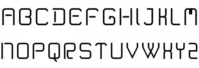 Isolinear Regular Font UPPERCASE