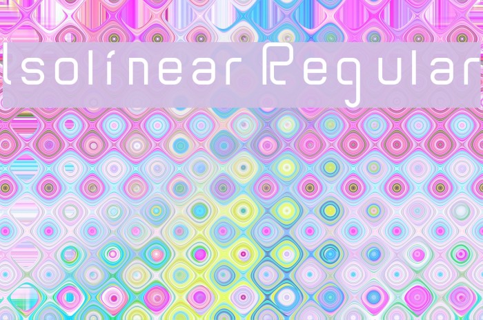 Isolinear Regular Font examples