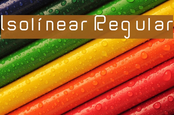 Isolinear Regular Font examples