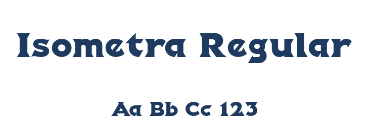 Isometra Regular Font Preview