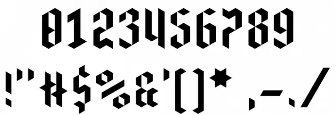 Isometretos Font OTHER CHARS