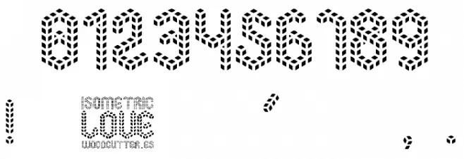 Isometric Love Font OTHER CHARS