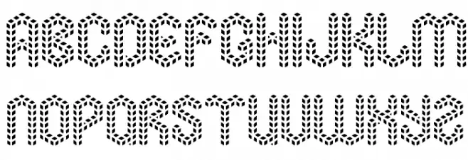Isometric Love Font Litere mari