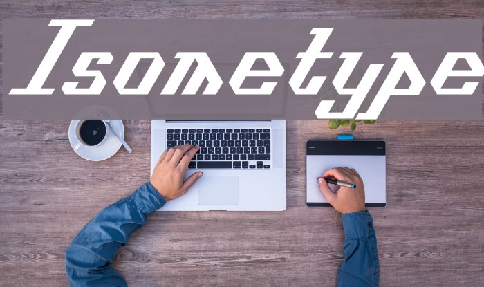 Isometype Font examples