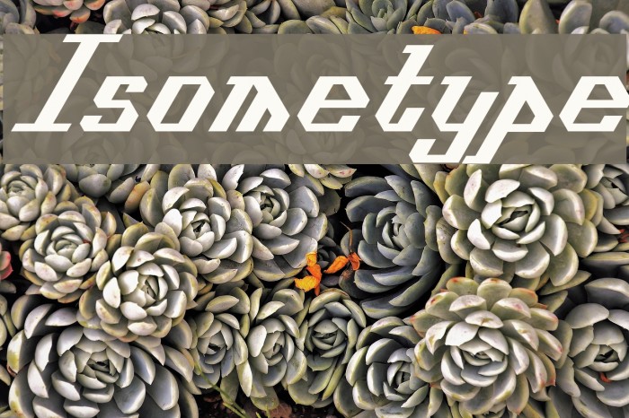 Isometype Font examples