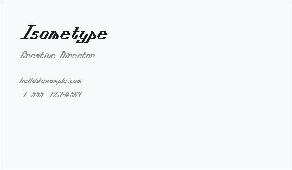 Isometype Business Card