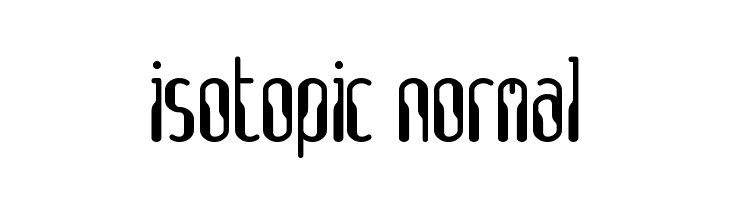 Isotopic Normal  Free Fonts Download